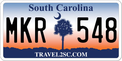 SC license plate MKR548