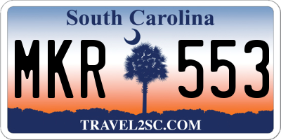 SC license plate MKR553