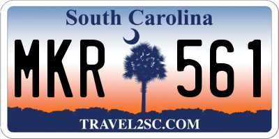 SC license plate MKR561