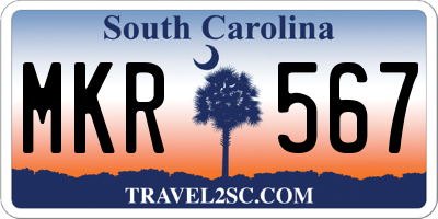 SC license plate MKR567