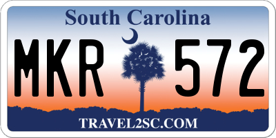 SC license plate MKR572