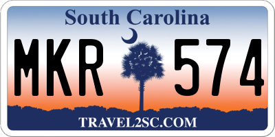 SC license plate MKR574