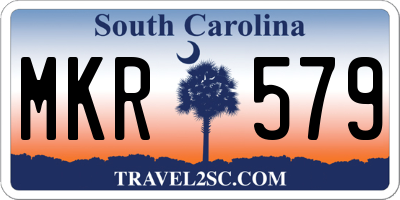 SC license plate MKR579