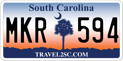 SC license plate MKR594