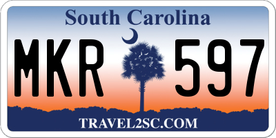 SC license plate MKR597