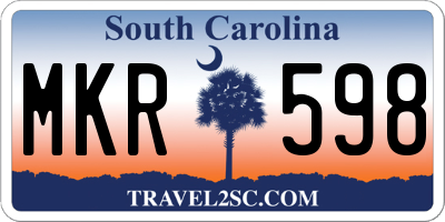 SC license plate MKR598