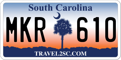 SC license plate MKR610