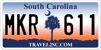SC license plate MKR611