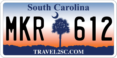 SC license plate MKR612