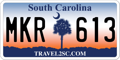SC license plate MKR613
