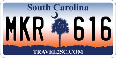 SC license plate MKR616