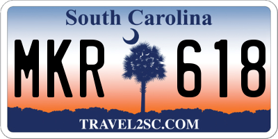 SC license plate MKR618