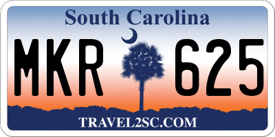 SC license plate MKR625