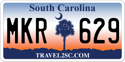 SC license plate MKR629