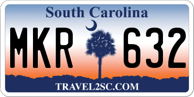 SC license plate MKR632