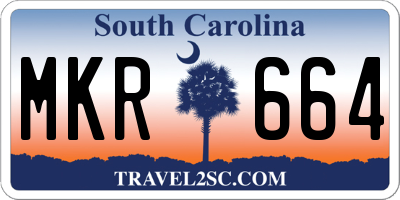 SC license plate MKR664