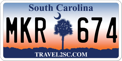 SC license plate MKR674