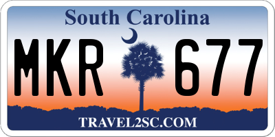 SC license plate MKR677