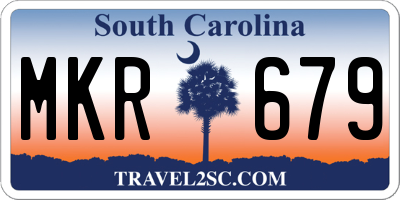 SC license plate MKR679