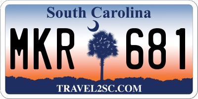 SC license plate MKR681
