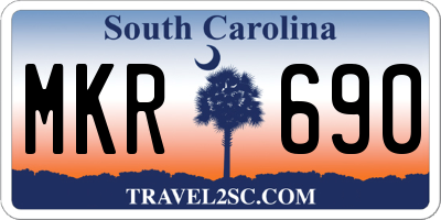 SC license plate MKR690