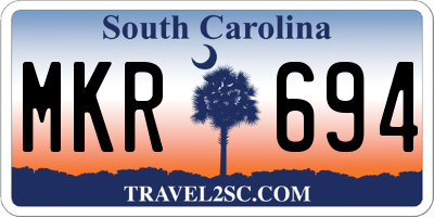 SC license plate MKR694