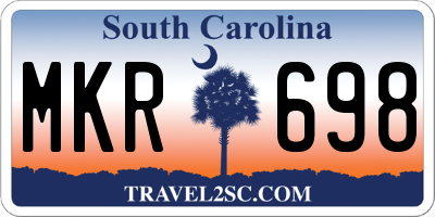 SC license plate MKR698
