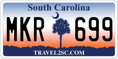 SC license plate MKR699
