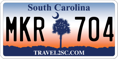 SC license plate MKR704