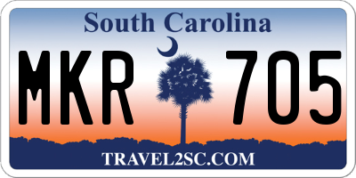 SC license plate MKR705