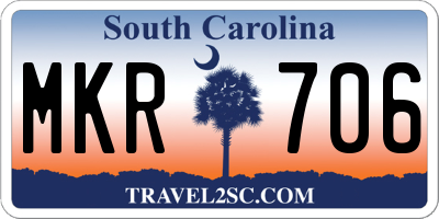 SC license plate MKR706