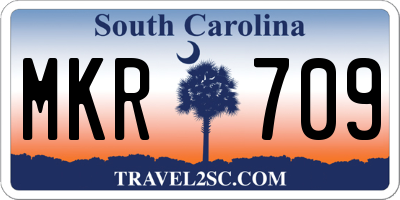 SC license plate MKR709