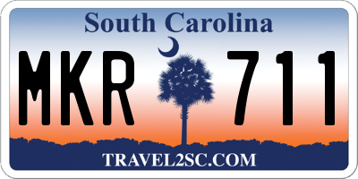 SC license plate MKR711