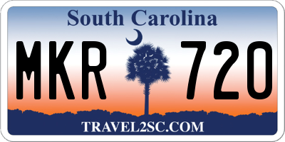 SC license plate MKR720