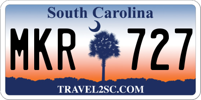 SC license plate MKR727