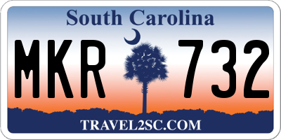 SC license plate MKR732