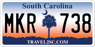 SC license plate MKR738