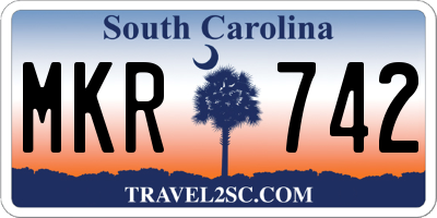 SC license plate MKR742
