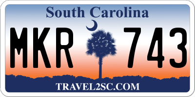 SC license plate MKR743