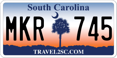 SC license plate MKR745