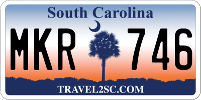 SC license plate MKR746