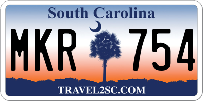 SC license plate MKR754
