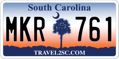 SC license plate MKR761