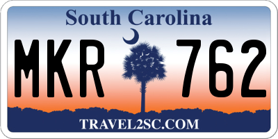 SC license plate MKR762