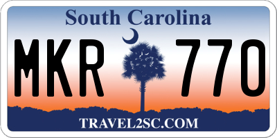 SC license plate MKR770