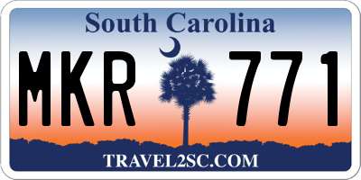 SC license plate MKR771