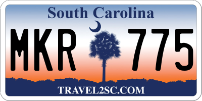SC license plate MKR775