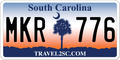 SC license plate MKR776