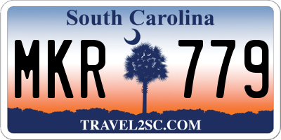 SC license plate MKR779
