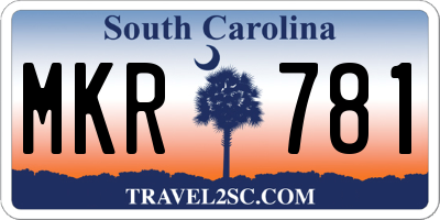 SC license plate MKR781